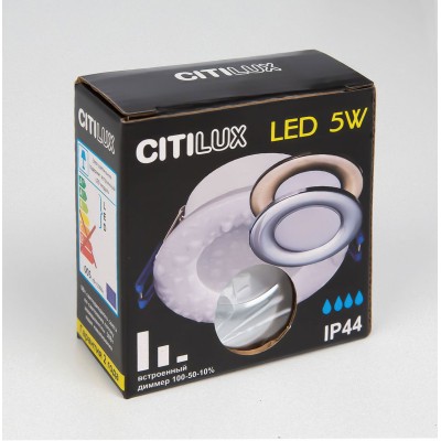 Citilux Акви CLD008011 Встраиваемый светильник влагозащищенный Хром
