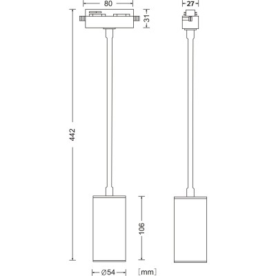 Трековый светильник Technical TR010-1-GU10-B