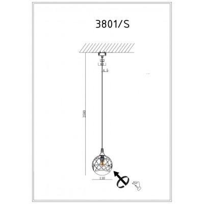 Светильник подвесной Newport 3800 3801/S nickel