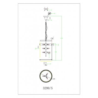 Подвесная люстра Newport 3290 3299/S nickel