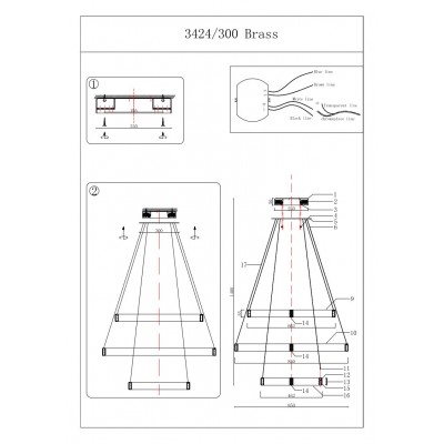 Подвесная люстра Newport 3420 3424/300