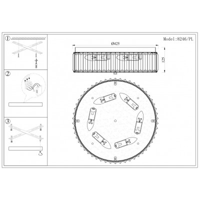 Потолочная люстра Newport 8240 8246/PL chrome