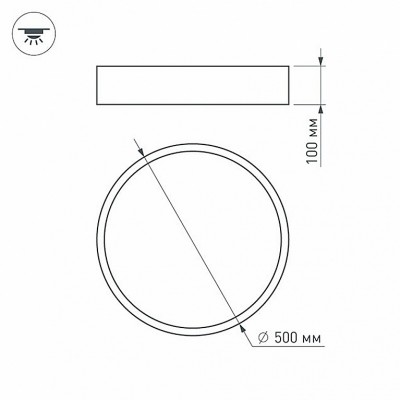 Светильник SP-TOR-PILL-R500-35W Warm3000 022108(2) Arlight