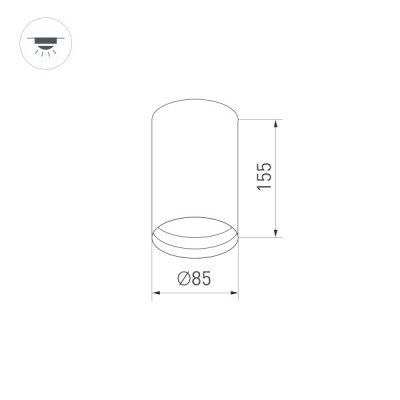 Светильник SP-POLO-SURFACE-R85-15W White5000 027520 Arlight