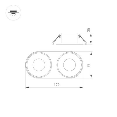 Корпус PLURIO-BASE-BUILT-RS185x85 031739 Arlight