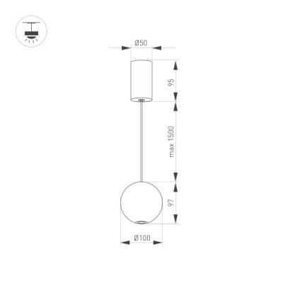 Светильник SP-ELEMENTA-ORB-R100-9W Warm3000 032765 Arlight