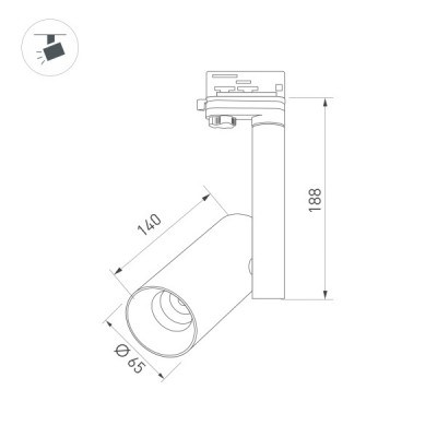 Светильник SP-POLO-TRACK-PIPE-R65-8W Day4000 027483 Arlight