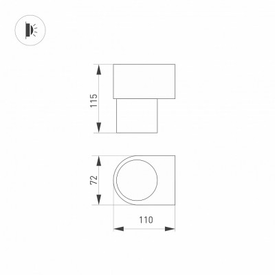 Светильник SP-SPICY-WALL-S115x72-6W Day4000 033581 Arlight