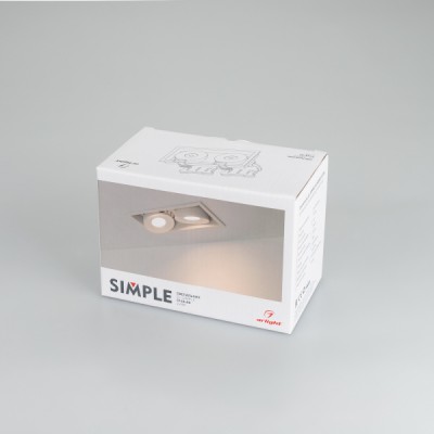 Светильник CL-SIMPLE-S148x80-2x9W Day4000 028150 Arlight