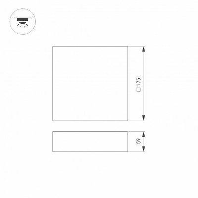 Светильник SP-QUADRO-S175x175-16W Day4000 034779 Arlight