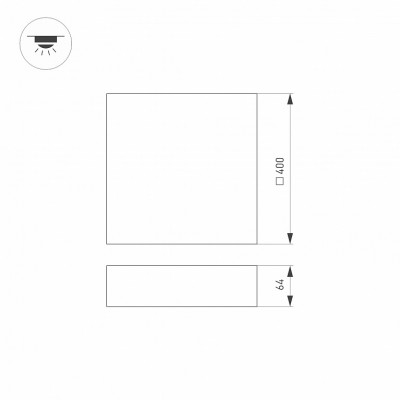 Светильник SP-QUADRO-S400x400-40W Warm3000 034797 Arlight