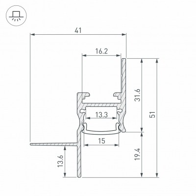 Профиль СEIL-S14-SHADOW-T-2000 WHITE 040778 Arlight