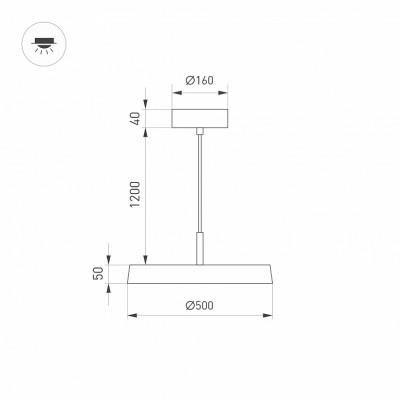 Светильник SP-ELEGANT-R500-37W Warm3000 033925(1) Arlight