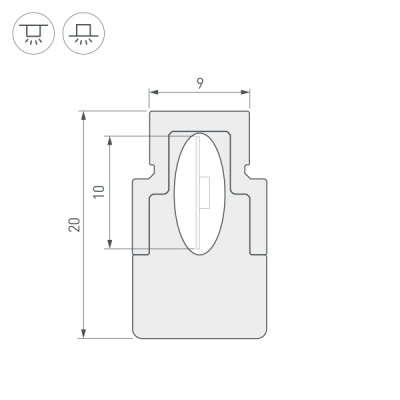 Профиль WPH-FLEX-STR-Н20-10m White 023669 Arlight