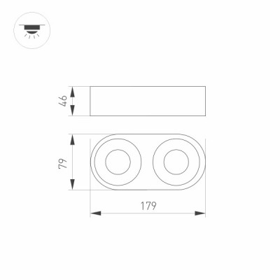 Корпус PLURIO-BASE-SURFACE-RS179x78 030261 Arlight