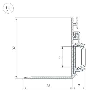 Профиль PAK-90-2000 025491 Arlight