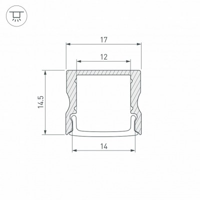 Профиль LINE-1715-2000 ANOD BLACK 044275 Arlight