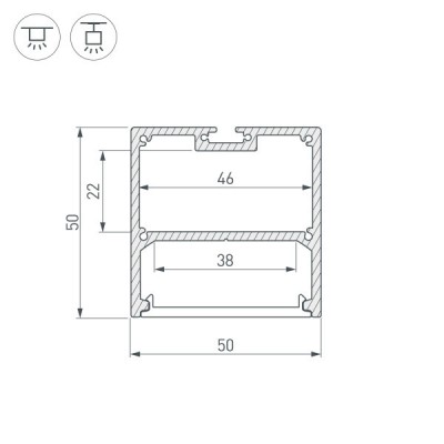 Профиль SL-LINE-5050-3000 BLACK 036255 Arlight