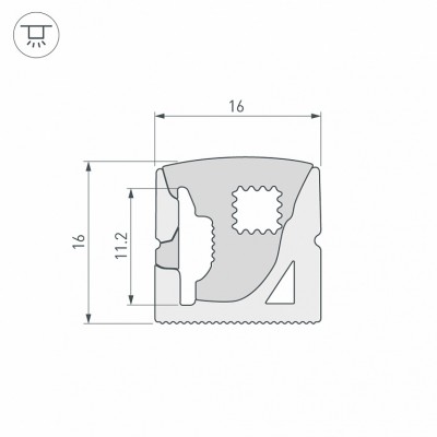 Силиконовый профиль WPH-FLEX-1616-SIDE-S11-20m WHITE 041093 Arlight