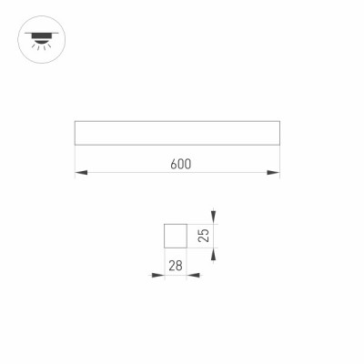 Светильник SNAP-STARLINE-LASER-S600-13W Warm3000 031571 Arlight