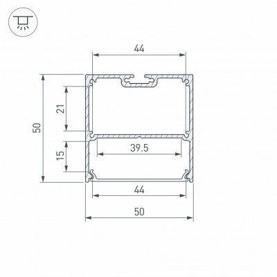 Профиль SL-LINE-5050-LW-3000 ANOD BLACK 043977 Arlight