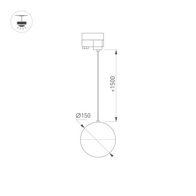 Светильник LGD-EMISFERO-TRACK-HANG-2TR-R150-11W Day4000 035943 Arlight