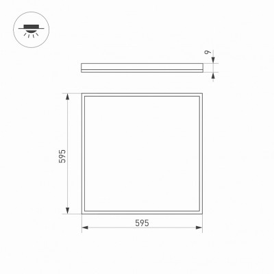 Панель DL-B600x600A-40W White 021944 Arlight