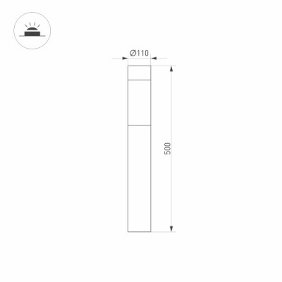 Светильник LGD-STEM-BOLL-H500-10W Warm3000 029966 Arlight