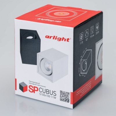 Светильник SP-CUBUS-S100x100BK-11W White 40deg 023080 Arlight