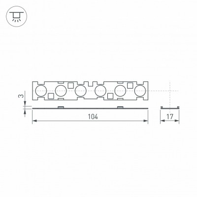 Экран линзованный SL-LINE-W20-55deg-540 041793 Arlight