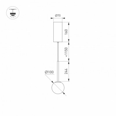 Светильник SP-BEADS-HANG-T-R100-8W Warm3000 036520 Arlight