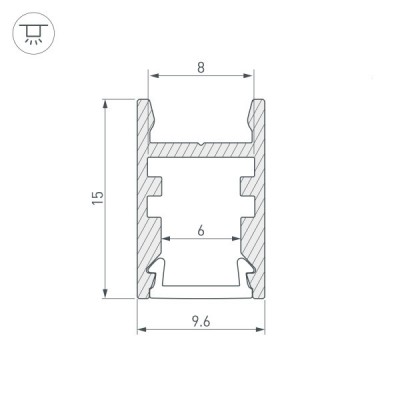 Профиль с экраном ALU-SWISS-2000 ANOD+FROST 015388 Arlight