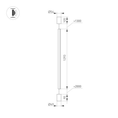 Светильник SP-TABOO-FLOOR-S1300-14W Day4000 035322 Arlight