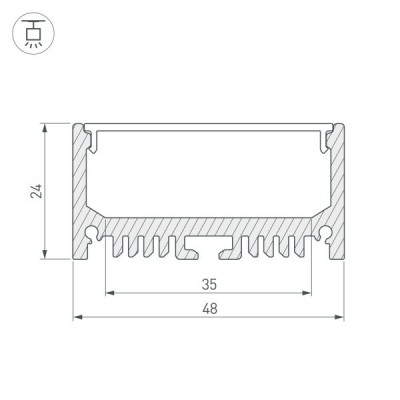 Профиль ARH-LINE-2448-2000 ANOD 018684 Arlight