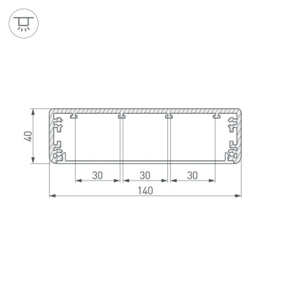 Профиль TOP-LINIA140-2000 ANOD 016988 Arlight