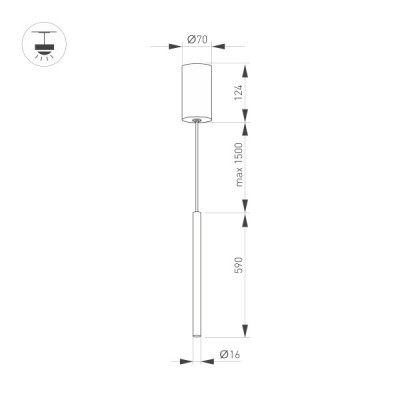 Светильник SP-UMBRA-HANG-V-L600-10W Day4000 036951 Arlight