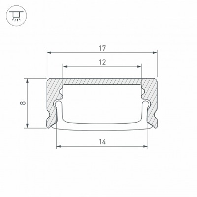 Профиль LINE-1708-2000 WHITE 044234 Arlight