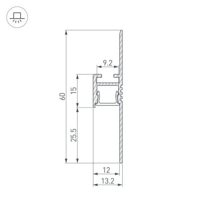 Профиль ARH-PLINTUS-FANTOM-2000 WHITE 034983 Arlight