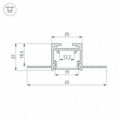 Профиль SL-LINIA20-FANTOM-2500 WHITE 043118 Arlight