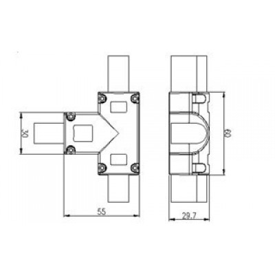 Соединитель тройной ARL-CLEAR-U15-2x90 022703 Arlight