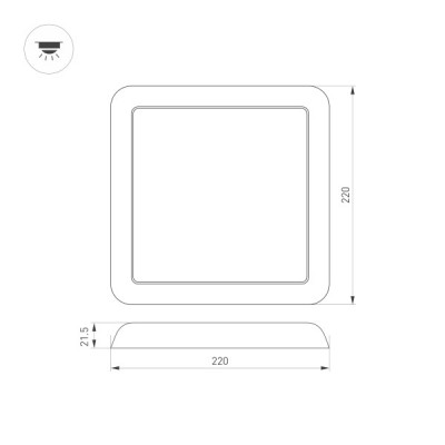 Светильник CL-FIOKK-S220x220-18W Day4000-MIX 034471 Arlight