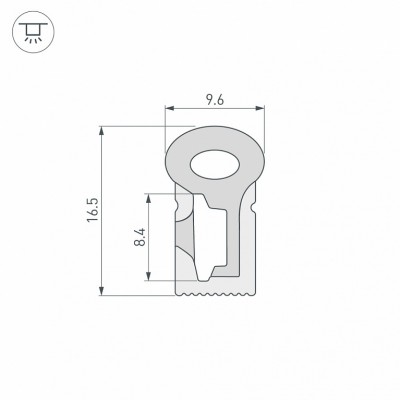 Силиконовый профиль WPH-FLEX-0817-SIDE-S8-20m WHITE 041088 Arlight