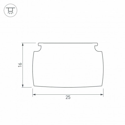 Экран SL-LINE-W20-145deg-2400 BLOCK FROST-PM 041797 Arlight