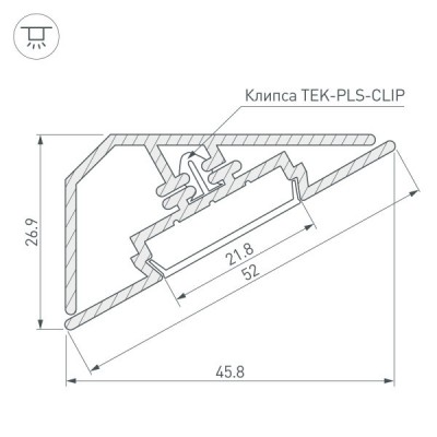 Профиль KLUS-LOCK-FM-BASE-2000 ANOD 020909 Arlight