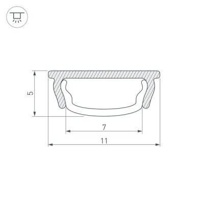 Профиль ARH-BENT-W11-2000 ANOD 023592 Arlight