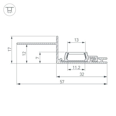 Профиль PAK-EDGE-SLIM-2000 023783 Arlight