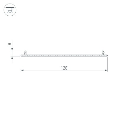 Профиль-верх TOP-LINIA140-С-2000 ANOD 016985 Arlight