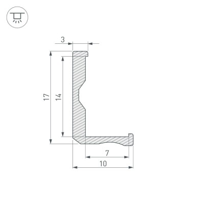 Профиль ALM-BASE-H10-2000 026689 Arlight