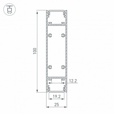 Профиль SL-LINE-25100-DUAL-2500 WHITE 043112 Arlight