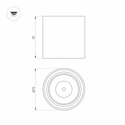 Светильник SP-SALT-R75-8W Warm3000 039378 Arlight